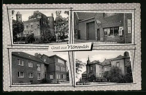 AK Nörvenich, Burgruine, Burg Gymnich, Kaufhaus Lothmann