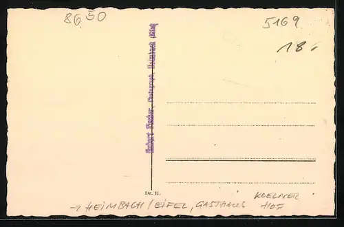 AK Heimbach /Eifel, Gasthaus Koelner Hof