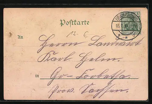 Lithographie Berlin, Der neue Dom mit Brücke