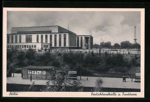 AK Berlin, Deutschlandhalle und Funkturm