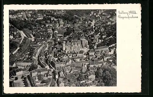 AK Stolberg /Rhld., Teilansicht mit Strassenpartie, Fliegeraufnahme