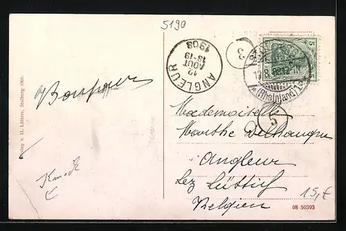 AK Stolberg /Rhld., Ortsansicht mit Burg