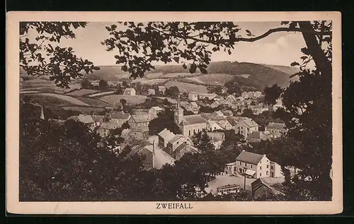 AK Zweifall, Ortsansicht aus der Vogelschau