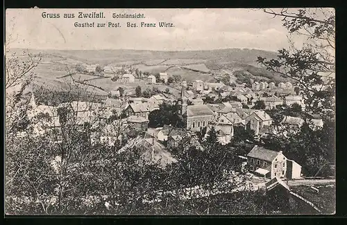AK Zweifall, Gasthaus zur Post, Totalansicht