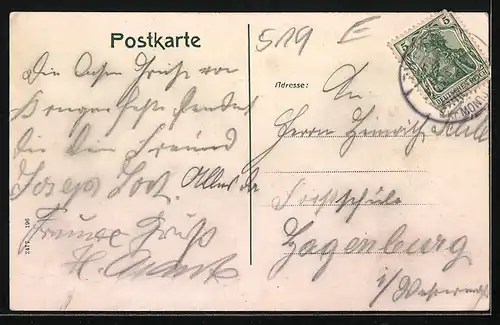 AK Zweifall, Gasthaus zur Post, Totalansicht