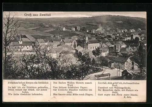 AK Zweifall, Ortsansicht mit Kirche