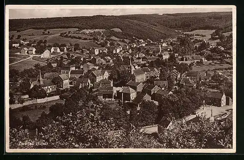 AK Zweifall /Eifel, Ortsansicht aus der Vogelschau