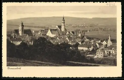 AK Donauwörth, Ortsansicht mit Umland