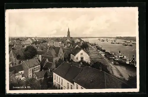 AK Emmerich a. Rh., Ortsansicht aus der Vogelschau