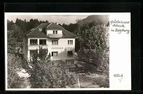 AK Salzburg-Parsch, Gästehaus Scheck, Rennbahnstrasse 11