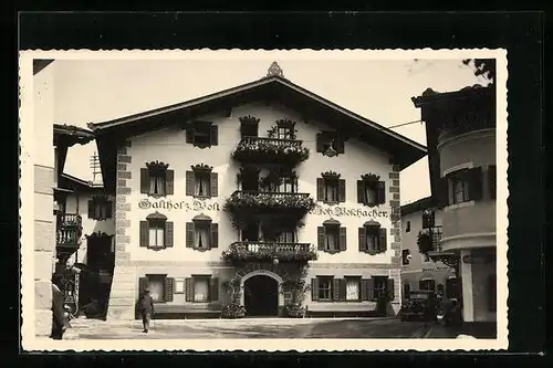 AK Lofer, Blick auf Gasthof z. Post