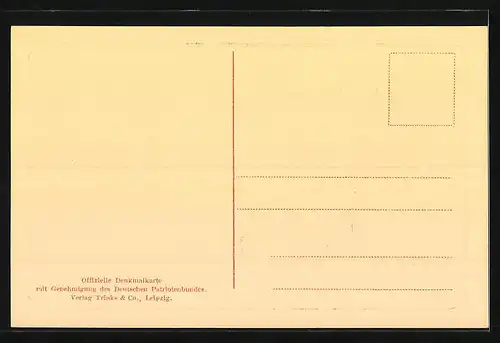 AK Leipzig, Völkerschlachtdenkmal mit Besuchern auf der Promenade