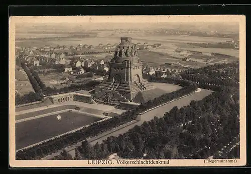 AK Leipzig, Völkerschlachtdenkmal, Fliegeraufnahme