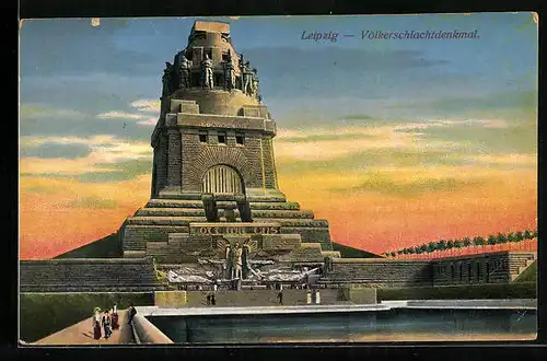 AK Leipzig, Völkerschlachtdenkmal, Nahaufnahme