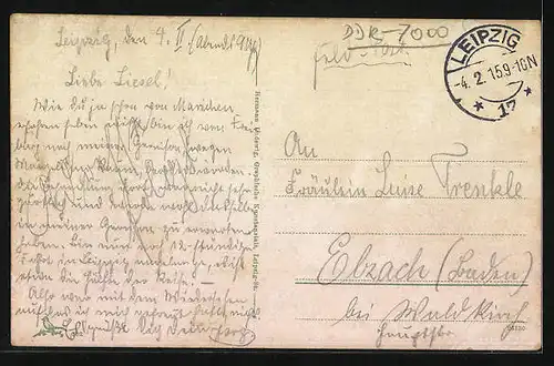 AK Leipzig, Völkerschlachtdenkmal, Nahaufnahme