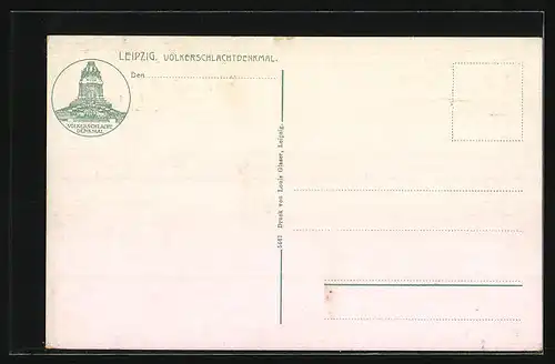 AK Leipzig, Völkerschlachtdenkmal in Frontansicht