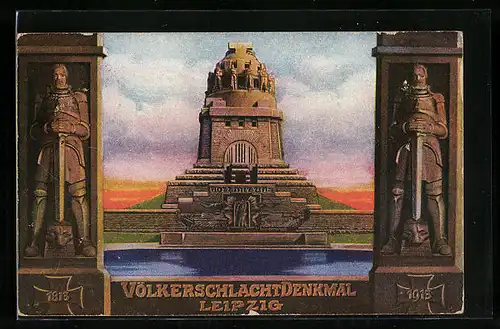 Künstler-AK Leipzig, Völkerschlacht-Denkmal, 1813-1913