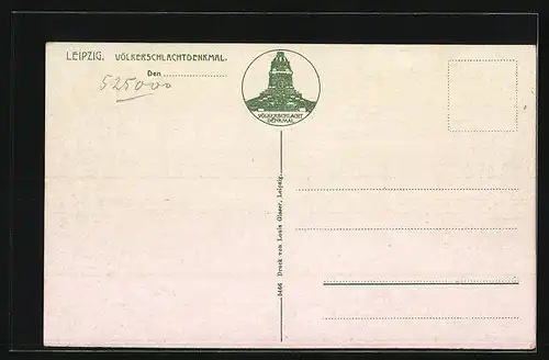 AK Leipzig, Völkerschlachtdenkmal aus der Ferne