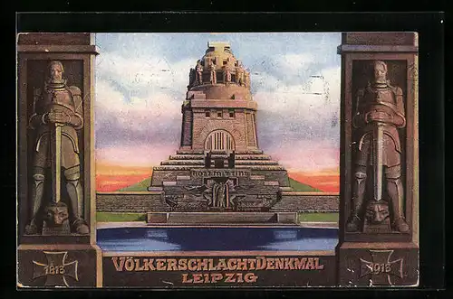 Künstler-AK Leipzig, Völkerschlacht-Denkmal, 1813-1913