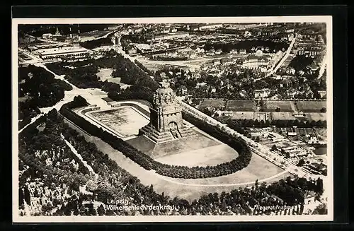 AK Leipzig, Völkerschlachtdenkmal, Fliegeraufnahme