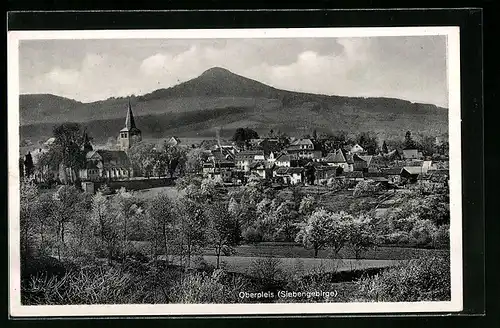 AK Oberpleis /Siebengebirge, Ortsansicht mit Kirche