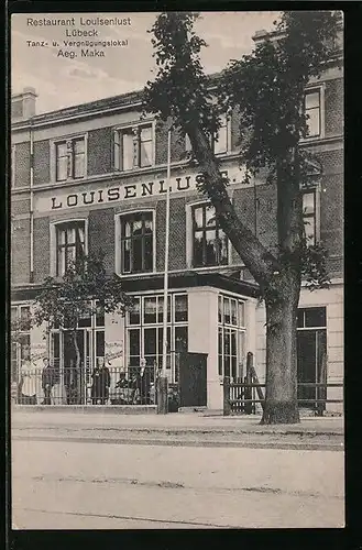 AK Lübeck, Restaurant Louisenlust von Aeg. Maka