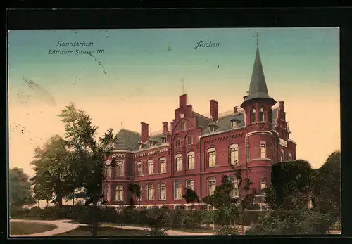 AK Aachen, Sanatorium Lütticher Strasse 110