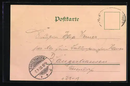 Mondschein-Lithographie Köln a. Rh., Uferpartie mit Dom, Halt gegen das Licht