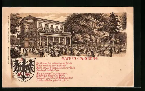 Lithographie Aachen, Gasthaus Lousberg