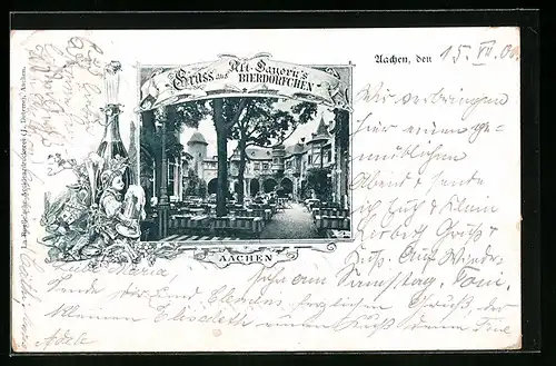 AK Aachen, Gasthaus Alt-Bayern`s Bierdörfchen