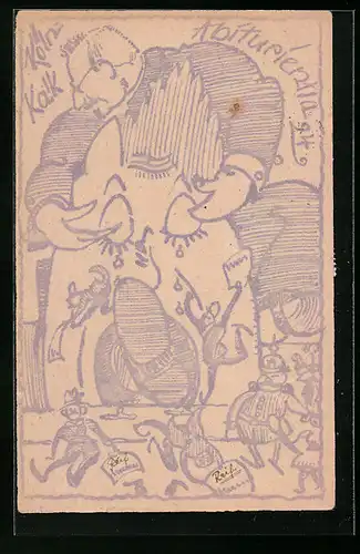 Künstler-AK Köln-Kalk, Abiturientia 24, Lehrer und Schüler, Absolvia