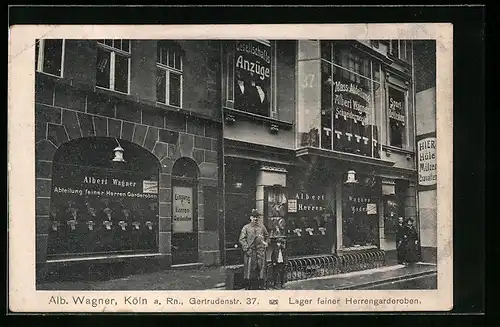 AK Köln a. Rh., Lager feiner Herrengarderoben, Gertrudenstr. 37, Alb. Wagner