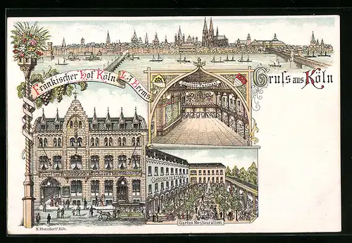 Lithographie Köln, Restaurant & Hotel Fränkischer Hof, Concert-Saal