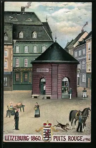 Künstler-AK Luxemburg, Das alte Luxemburg 1860