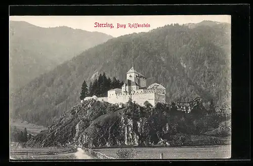 AK Sterzing, Burg Reiffenstein mit Bergpanorama