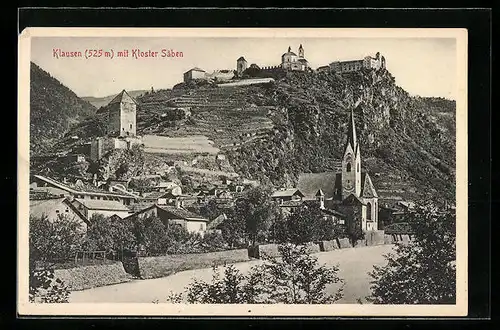 AK Klausen, Ortsansicht mit Kloster Säben