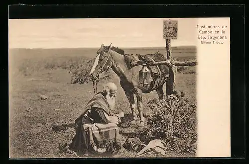 AK Rep. Argentina, Costumbres de Campo, Südamerika