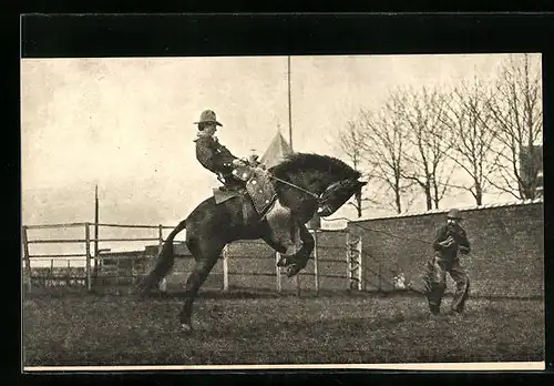 AK Reiter auf Pferd in Südamerika