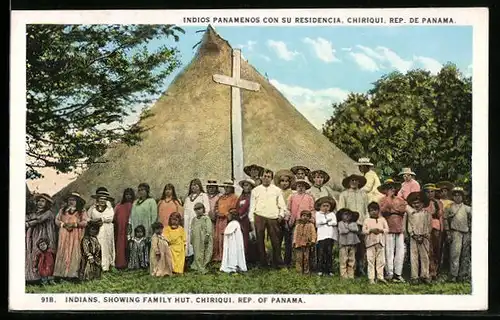 AK Chiriqui, Indians showing family hut