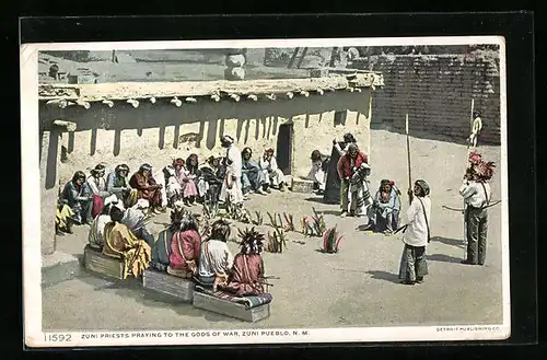 AK Zuni Priests praying to the gods of war, Zuni Pueblo