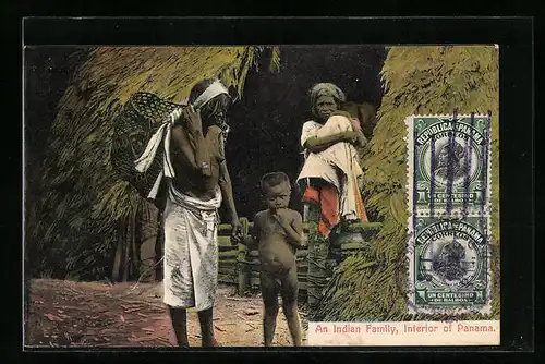 AK An Indian Family, Interior of Panama