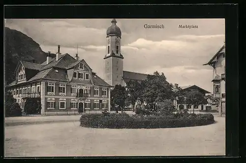 AK Garmisch, Marktplatz