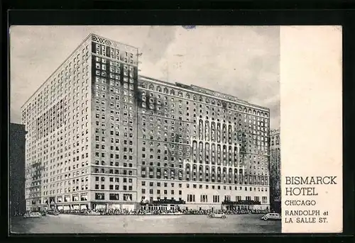 AK Chicago, IL, Bismarck Hotel, Randolph at La Salle St.