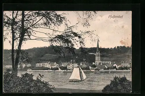 AK Pfaffendorf, Teilansicht mit Kirche