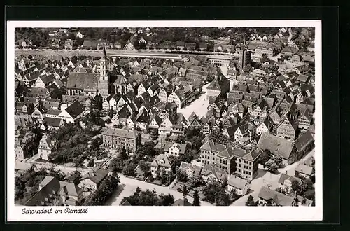AK Schorndorf / Remstal, Gesamtansicht, Luftbild