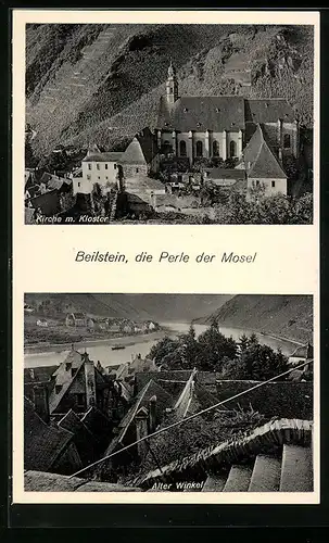 AK Beilstein / Mosel, Kirche mit Kloster, Alter Winkel