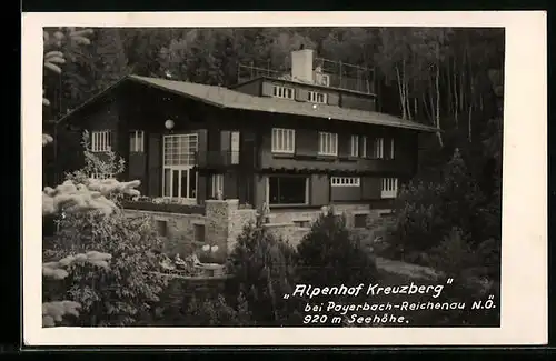 AK Payerbach-Reichenau, Alpengasthof Kreuzberg