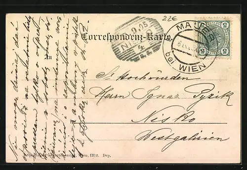 AK Mauer, Passanten auf dem Hauptplatz mit Kirche