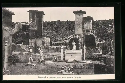 AK Pompei, Giardino della Casa Marco Lucrezio