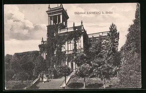 AK Kirberg b. Brühl, Blick auf den Bahnhof